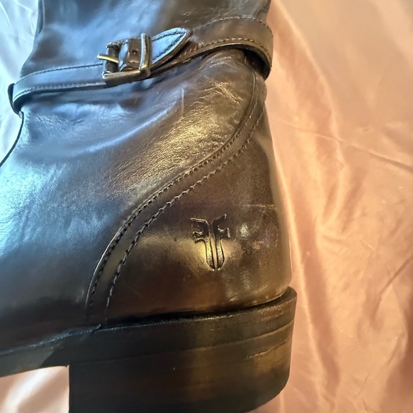 FRYE Dorado 77561 Brown Knee High Buckle Riding Boots Size 6.5 MSRP $598 - Picture 11 of 15
